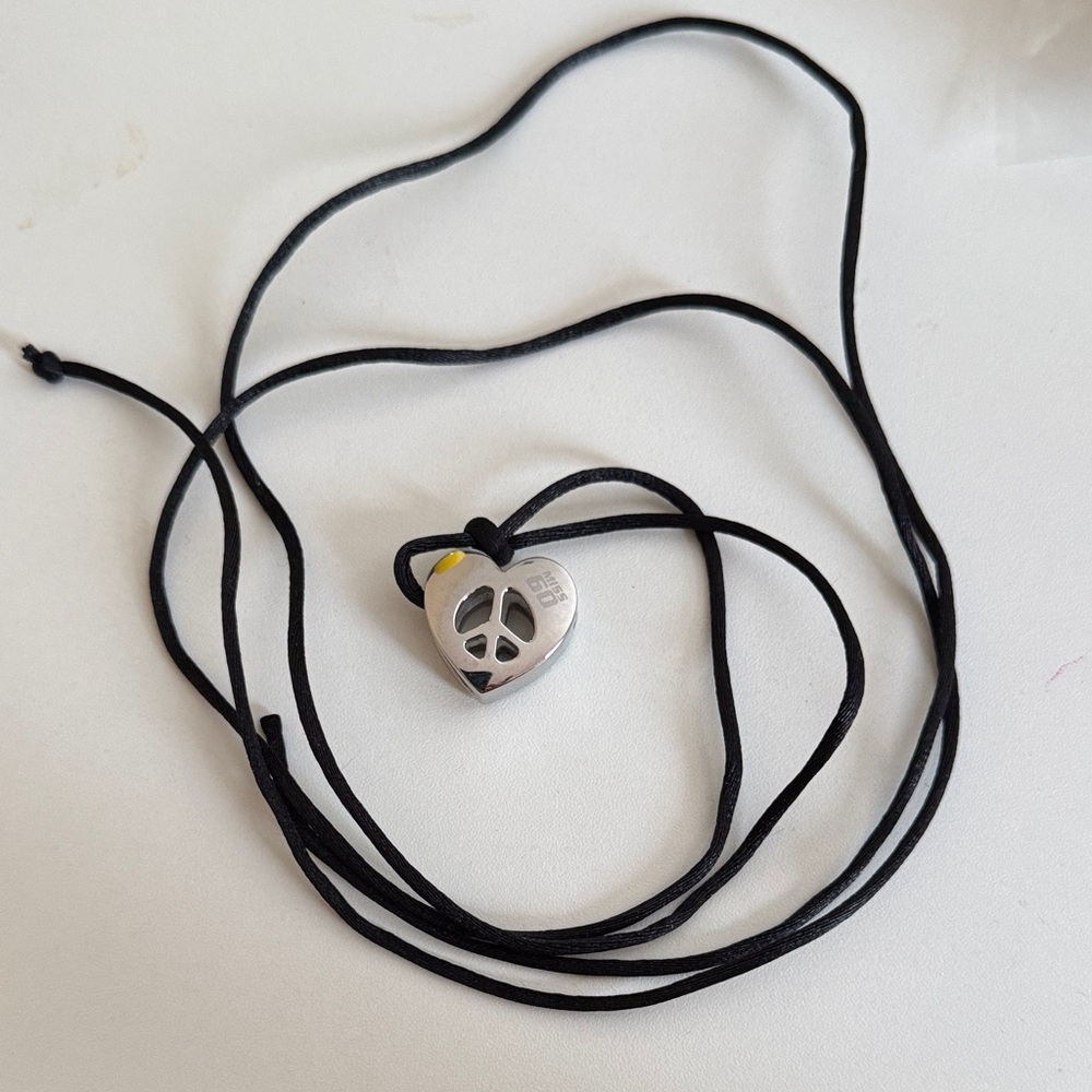 Miss Sixty Silver Peace Heart Necklace